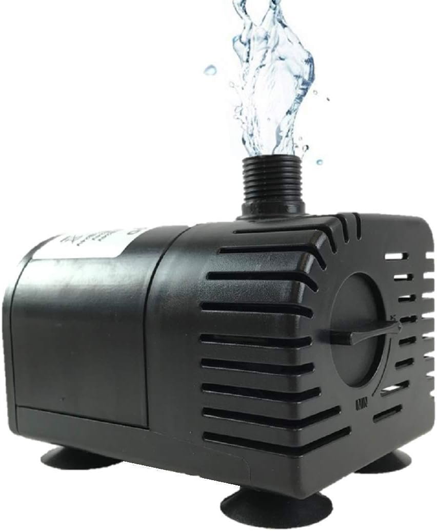 12V-24V DC Dry-run Protection Brushless Submersible Water Pump, 410GPH, for Solar Fountain, Fish Pond, and Aquarium…
