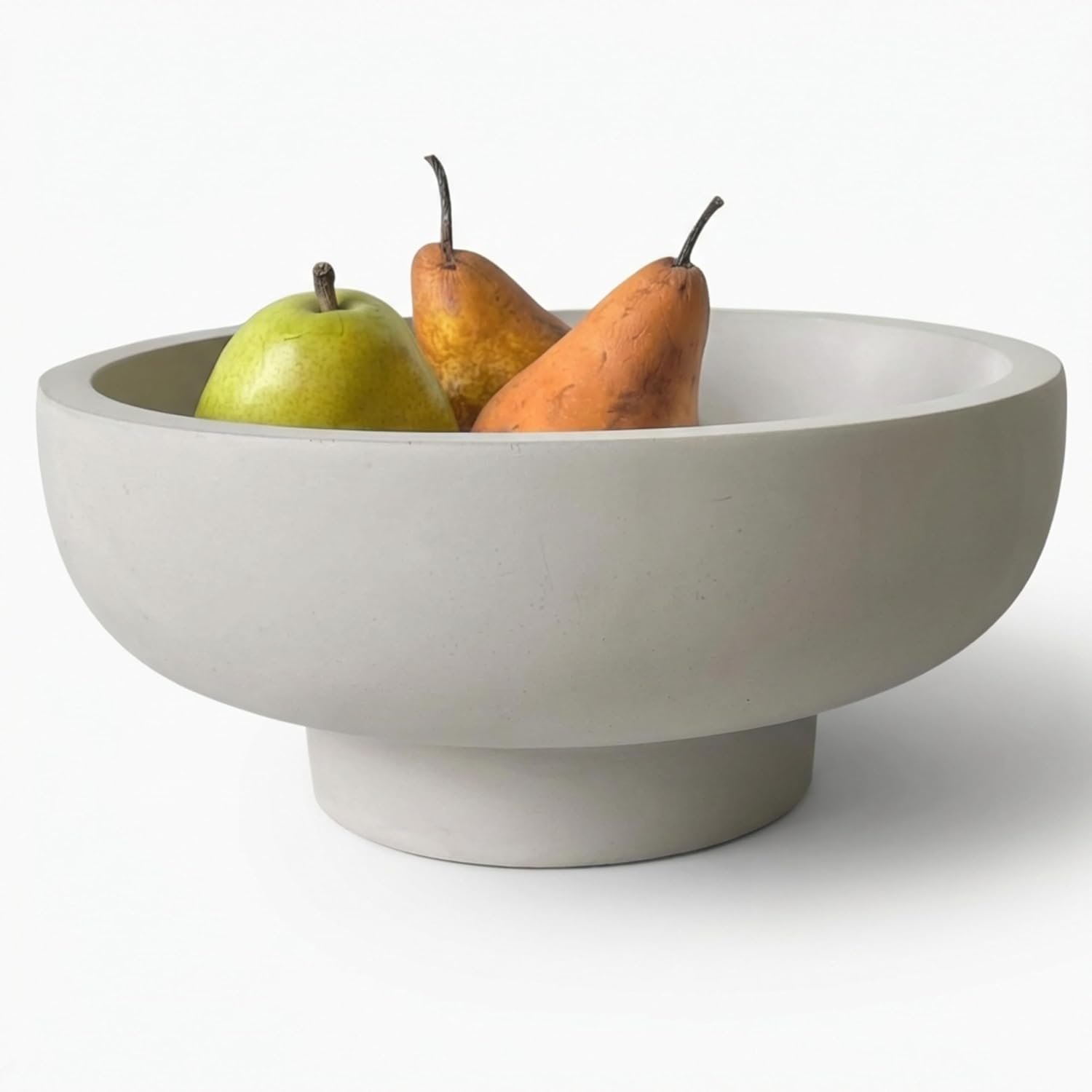 OAKOA Modern Fruit Bowl for Kitchen Counter – Key Bowl for Entryway Table | Concrete Bowl – Cement Bowl – Catch All Bowl for Keys – Centerpiece Bowl for Table Decor – Decorative Bowls for Home Decor