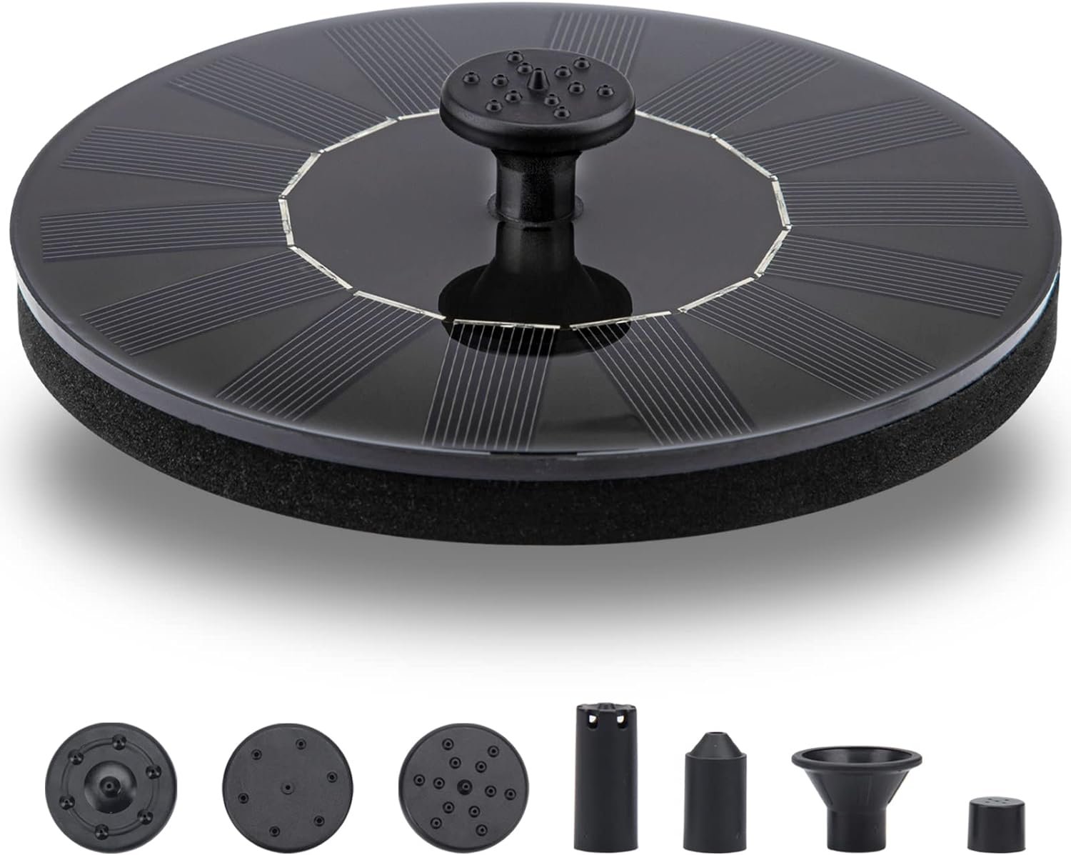 LAWOHO Solar Fountain Pump 1.5W Upgraded Submersible Solar Water Fountain Panel Kit for Bird Bath,Small Pond,Garden and Lawn Solar Water Pump Built-in Filter