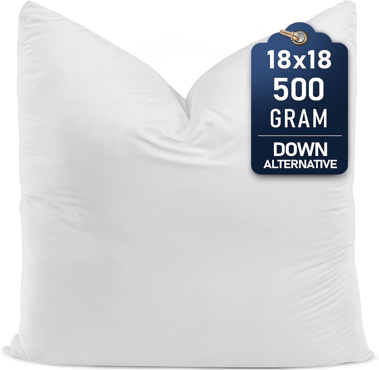 Utopia Bedding Throw Pillows, 18×18 Pillow Inserts, Pack of 1, White | Down Alternative Throw Pillow Inserts, Couch Pillows for Indoor Decor, Plush & Supportive, Decorative Cushion for Sofa, White