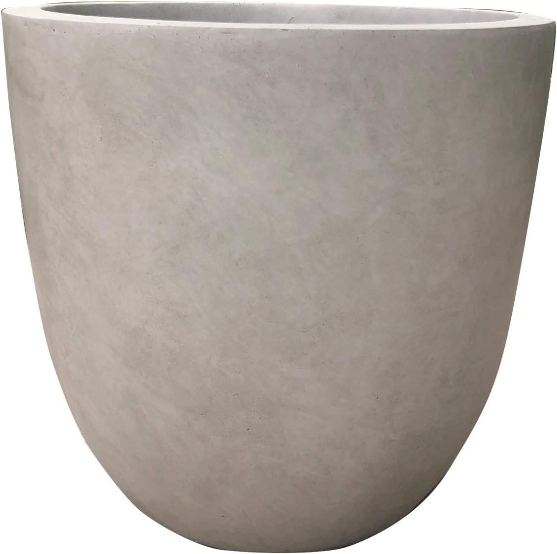 Kante Large Round Bowl Weathered Concrete Planter 18″ Dia, Outdoor | Rubber Plug for Indoor, Drainage for Garden, All-Weather Cement Tree Pot, Handcrafted, Anti-Frost & UV, Modern Home Decor