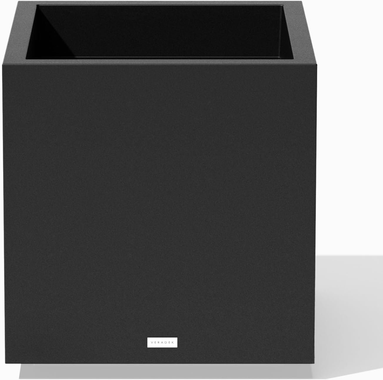 Veradek Block Series Cube Planter – Square Outdoor Planter | Made From Durable Plastic With Double-Walled Construction. Modern Porch/Patio Décor for Plants and Flowers