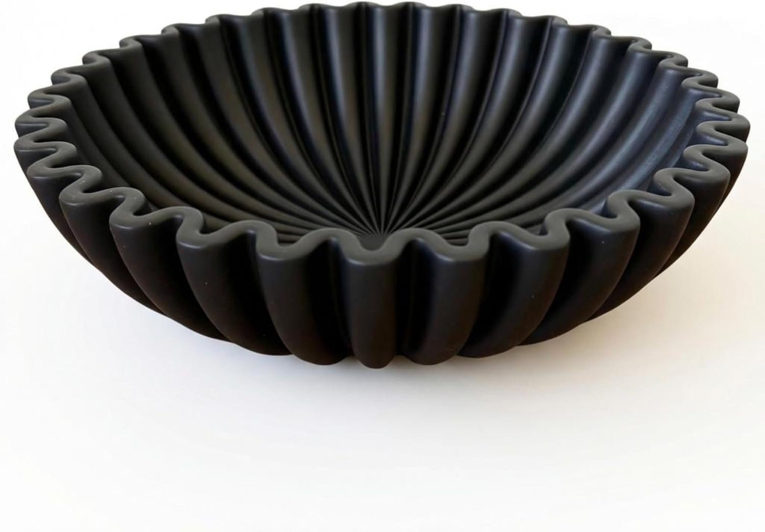 OAKOA Black Decorative Bowl Decor – Black Bowl Decor – Entryway Key Bowl | Black Fruit Bowl for Kitchen Counter – Rock Bowl – Table Decor for Entryway – Purse Bowl Entryway – Black Decor Bowl