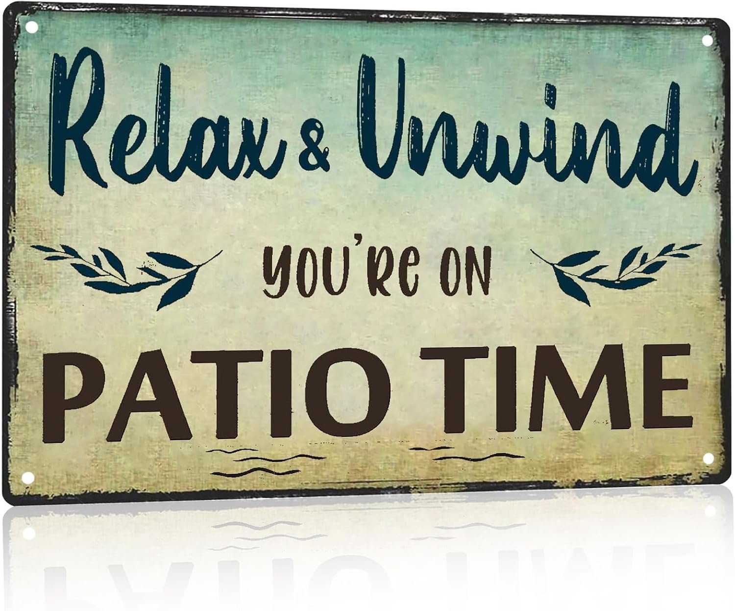 Outdoor Patio Wall Decor Patio Signs For Outside Porch Signs Outdoor Backyard Decorations Welcome Hanging Sign Relax Unwind You’re On Patio Time Sign Patio Gifts For Men Home Bar Accessories 8×12 Inch