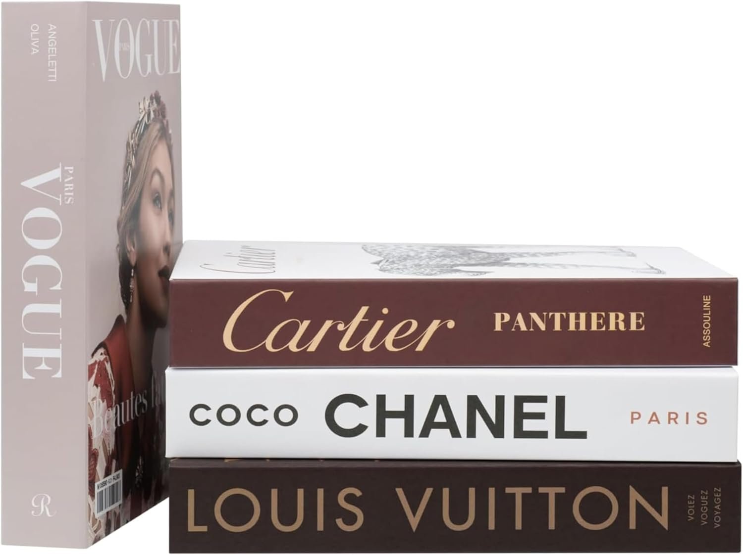 4-7 Pieces Fashion Decorations Book Set. Premium Aesthetic Faux Books for Room Decor. (4) | Refined Modern Look – Not Real, No Pages Inside – Arrives Flat, Tool-Free 2-Min Setup