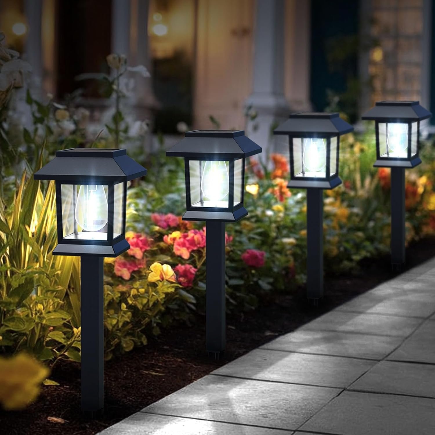 Solar Lights Outdoor,12 Pack 6000K Waterproof Auto On/Off Solar Pathway Lights for Your Garden, Landscape, Path, Yard, Patio, Driveway,Walkway Decor | Waterproof Auto On/Off Solar Pathway Lights for Your Garden, Landscape, Path, Yard, Patio, Driveway,Walkway Decor