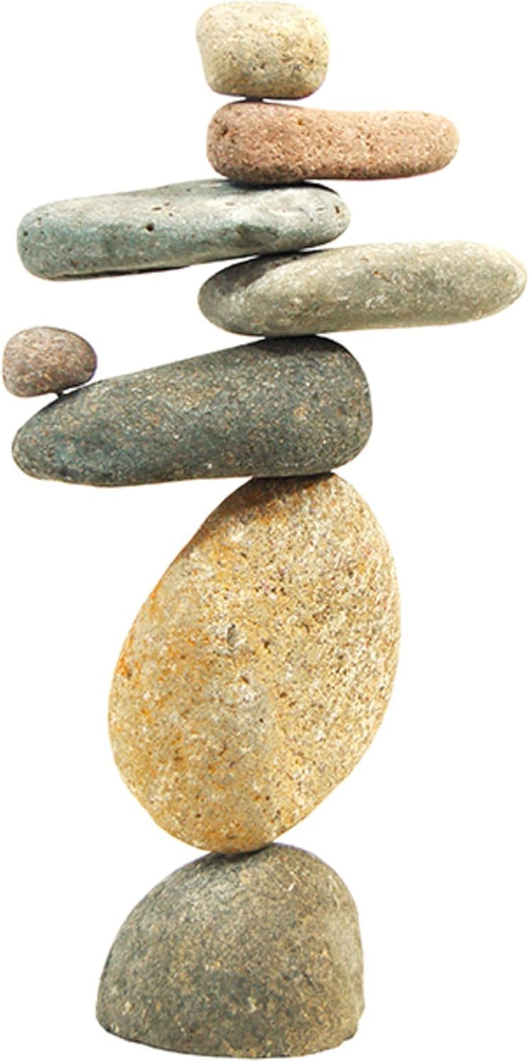 Eight-Stone Balancing Cairn – Indoor/Outdoor Garden Decoration