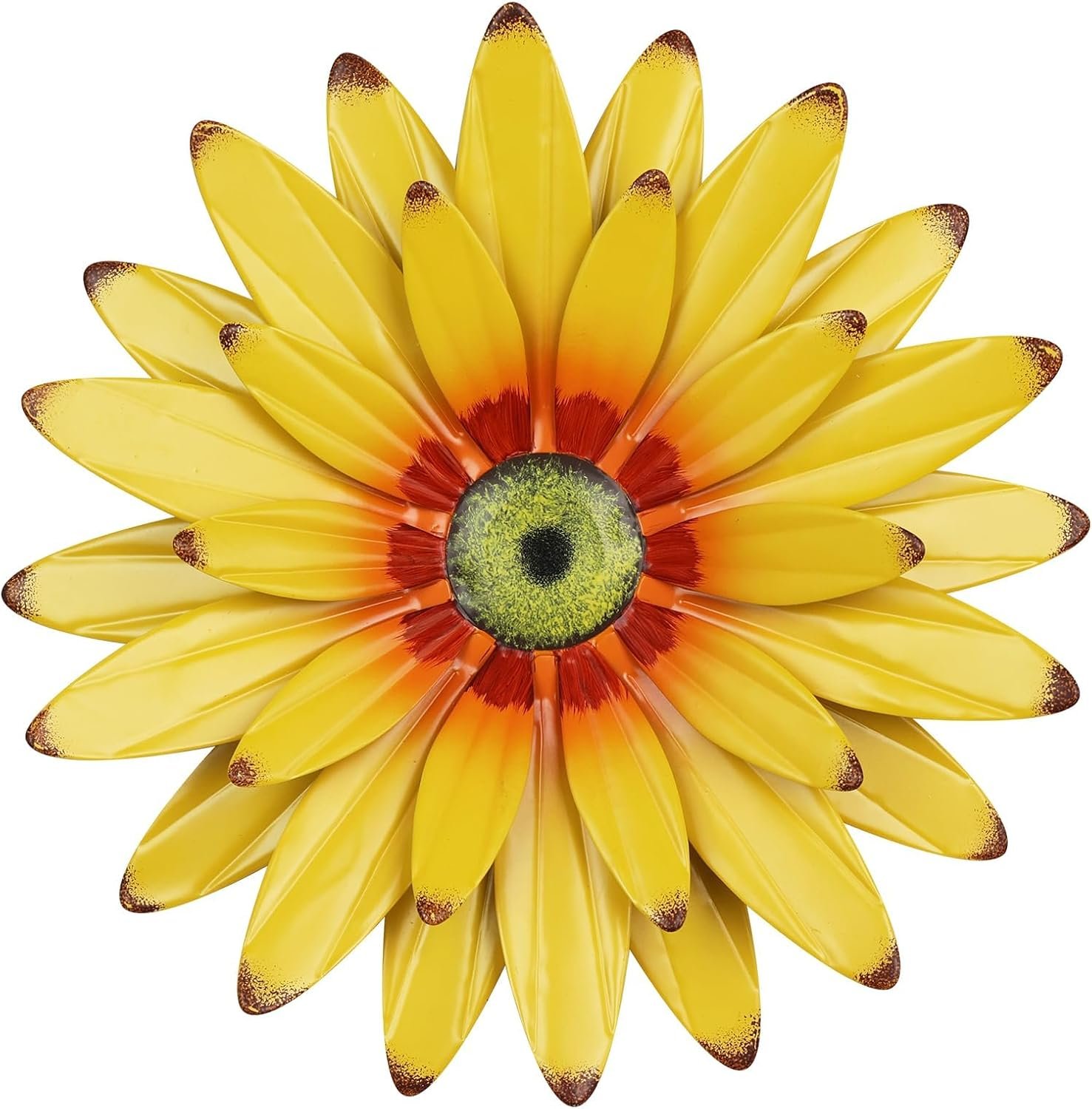hogardeck Sunflower Decor 11″ Metal Flower Wall Decor for Indoor Outdoor, Sunflower Kitchen Decor Floral Metal Wall Art, Sunflower Wall Decor for Bathroom, Living Room, Porch, Garden, Yard, Backyard