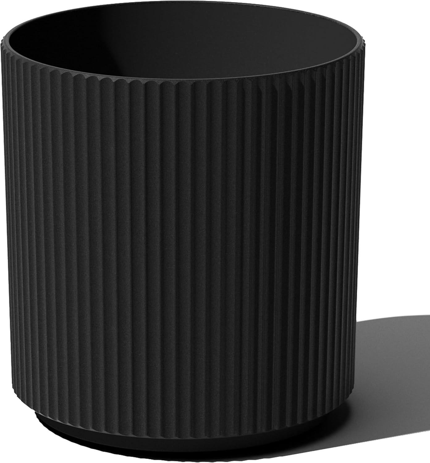 Veradek Mason Series Demi Planter – Large Round Planter for Indoor or Outdoor Patio/Balcony | Made from Plastic & Concrete with Drainage Holes | Modern Décor for Flowers, Trees, Tall Plants