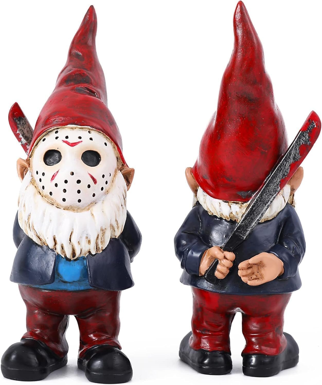 SPINNDO Halloween Decorations Outdoor, Horror Decor Garden Gnome Statue