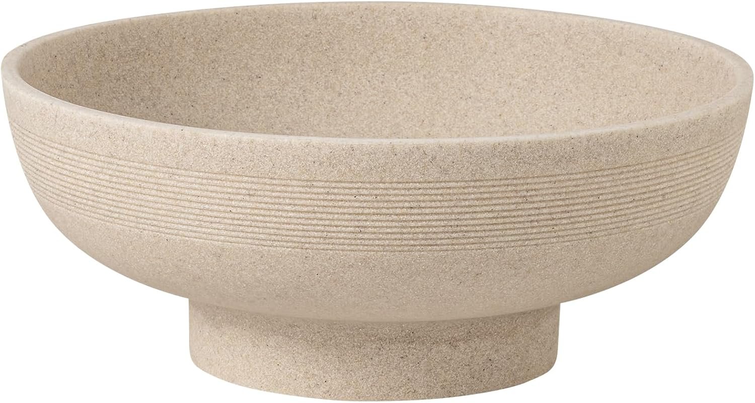 Large Decorative Fruit Bowl,10.43″ Modern Snack Candy Bowl Beige | Sandstone Look,Minimalist,For Kitchen Counter,Dining Room Table Centerpiece Decor,Entryway,Home,Office,Hotel,Cafe,Bar