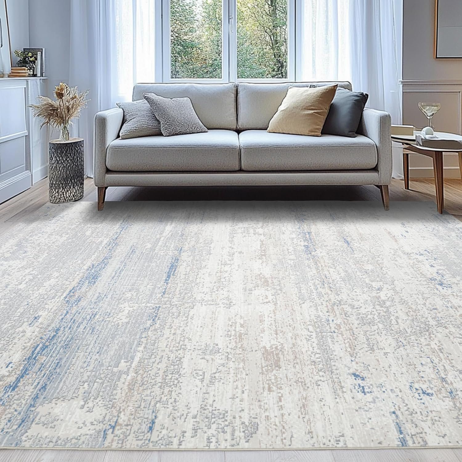 Washable Rugs 8×10 Area Rugs for Living Room,Bedroom,Dining Room,Nursery | Ultra Soft,Low Pile,Machine Washable,Fade Resistant,Non-Slip&Non-Shedding,Modern Abstract Large Carpet for Home Office Decor