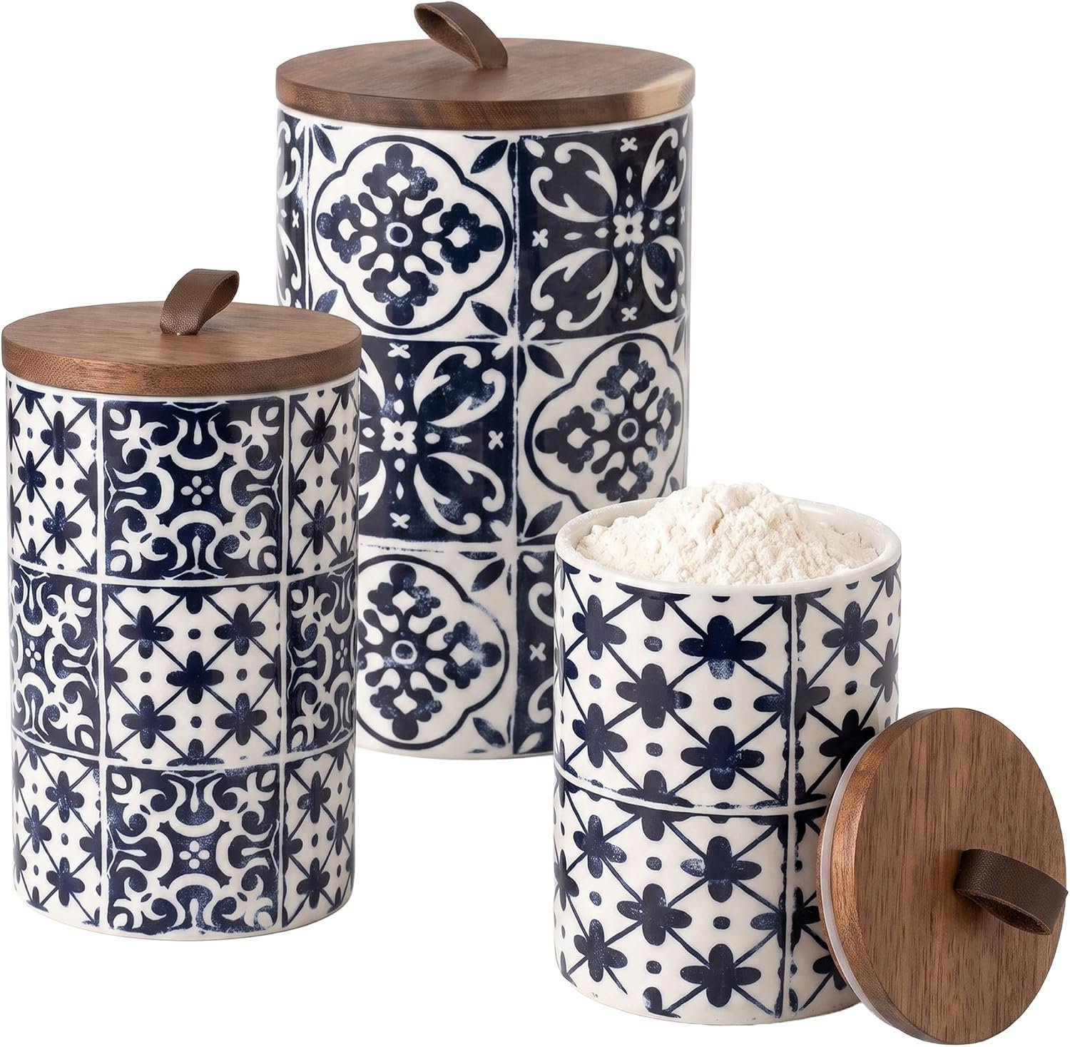 American Atelier Ceramic Canister Sets for Kitchen Counter & Countertop | Kitchen Countertop