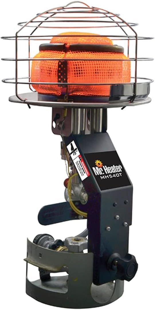 Mr. Heater Original 540-Degree 45,000 BTU Tank Top Radiant Propane Heater | 30,000, Constructed with an adjustable 360 degree burner, Perfect for use with Liquid Propane Safety