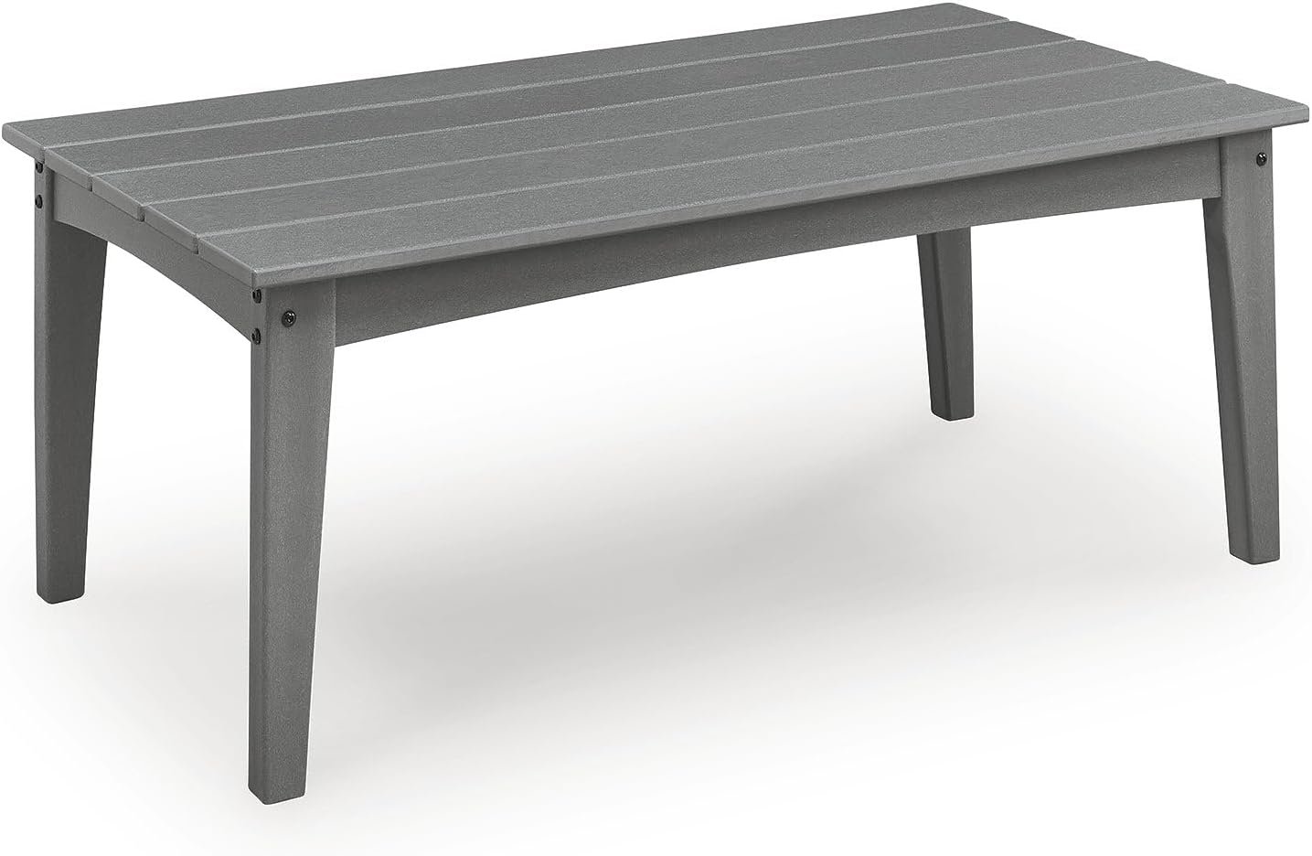 Signature Design by Ashley Weather Resistant Outdoor Coffee Table, Gray | Weather resistant HDPE, 48 in wide wood look, Outdoor coffee tables for patio, Ashley outdoor furniture, Lone View Bay