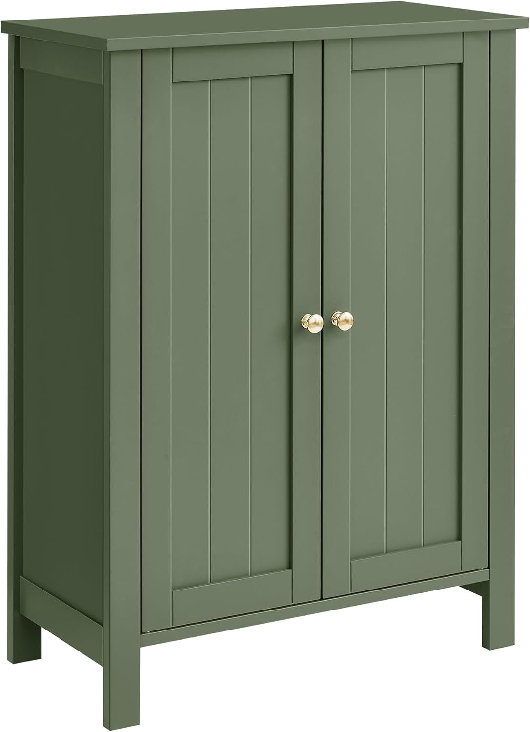 VASAGLE Bathroom Floor Storage Cabinet, Bathroom Storage Unit with 2 Adjustable Shelves, Bathroom Cabinet Freestanding, 30 x 60 x 80 cm, Forest Green UBCB060C01V1