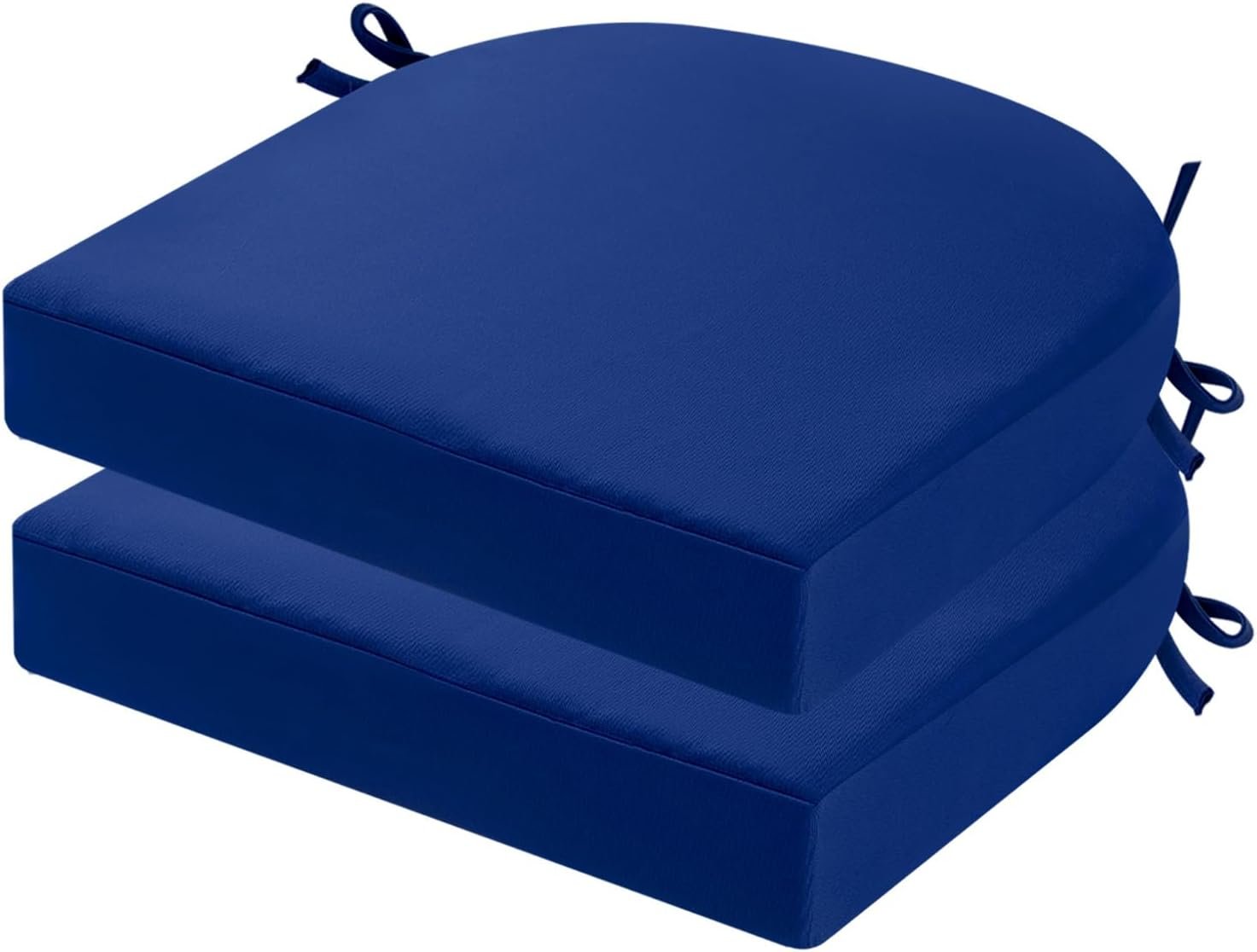 idee-home Outdoor Chair Cushions Set of 2, 17 x 17 Outdoor Seat Cushions | Patio Chair Cushions for Outdoor Furniture Waterproof with Ties, Outdoor Seat Cushion, Patio Chair Pads Dining Chair