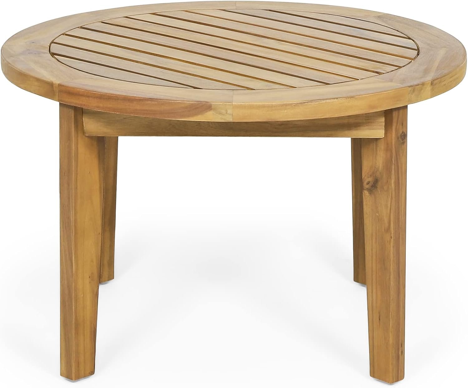 Solano Outdoor Circular Coffee Table – Acacia Wood – Teak