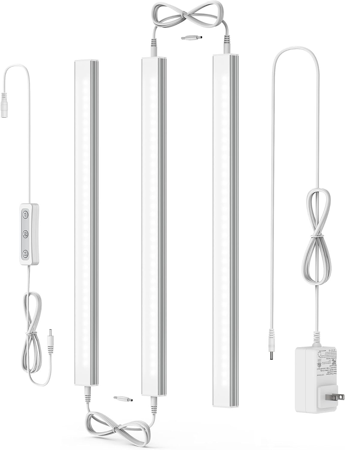 ASOKO Under Cabinet Lighting, 4500K Daylight, 3 Pack 12 inch Linkable