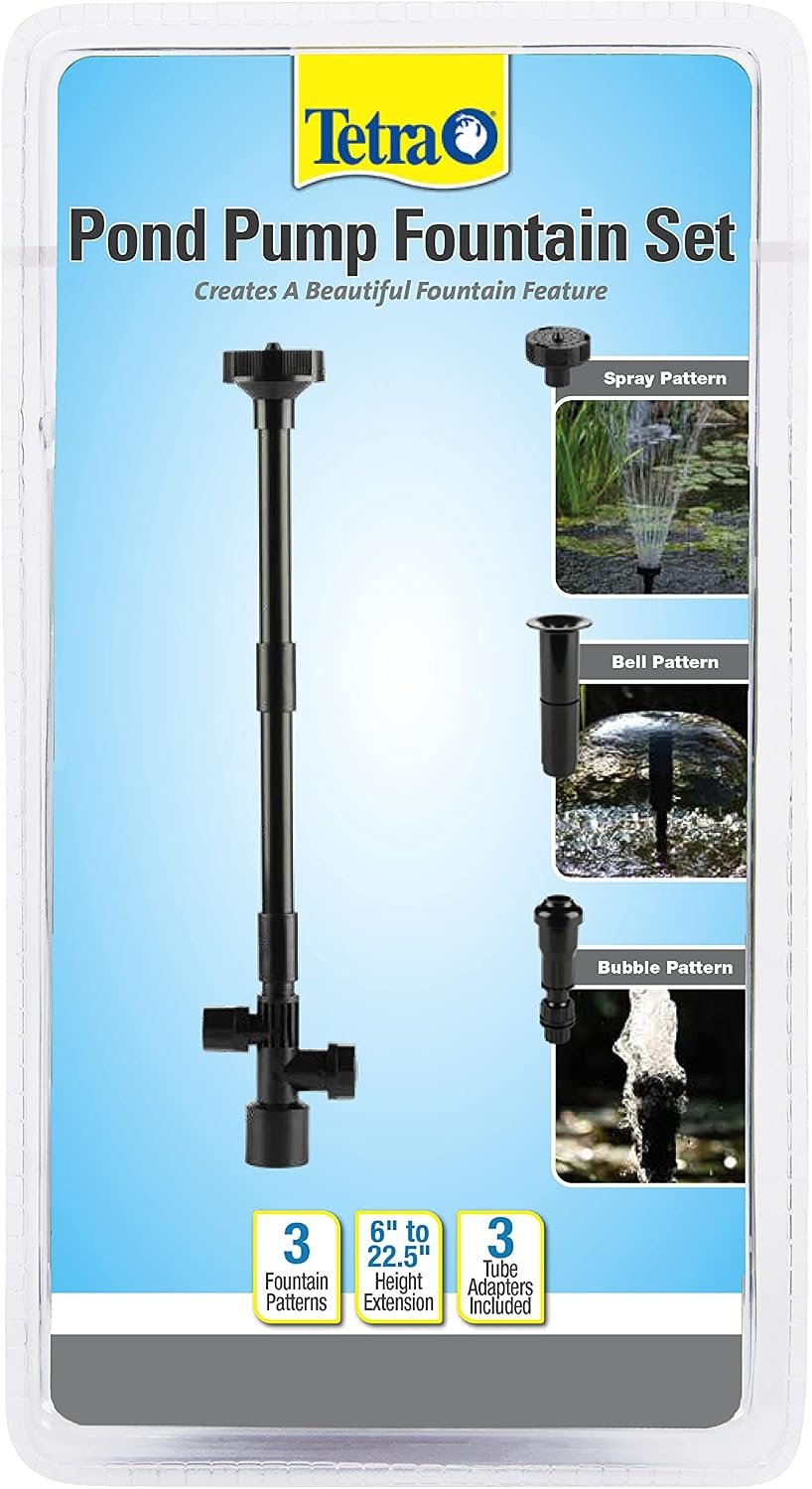TetraPond Fountain Set, Large, Pond Pump With 3 Fountain Patterns