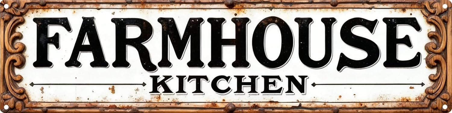 Vintage Tin Sign Retro Metal Farmhouse Kitchen Signs For Home Decor Stylish Wall Art Plaques Gift For Home Bathroom Kitchen And Gothic Wall Decor In Every Room 4×16 In