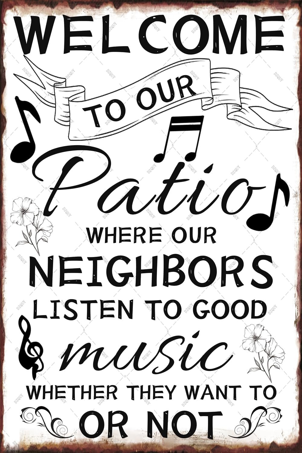 Patio Sign Welcome To Our Patio Decor Patio Signs And Decor Outdoor For Courtyard Backyard Outdoor Decor 8×12 Inch