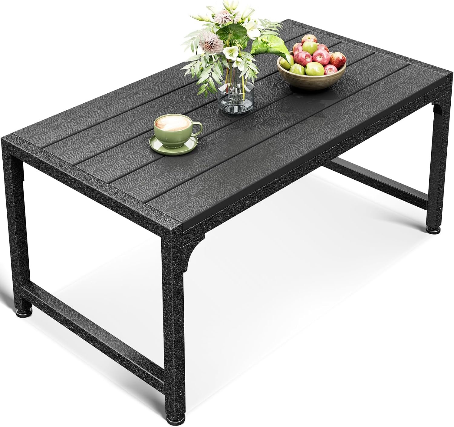 ODK Outdoor Coffee Table, Rectangle, Black