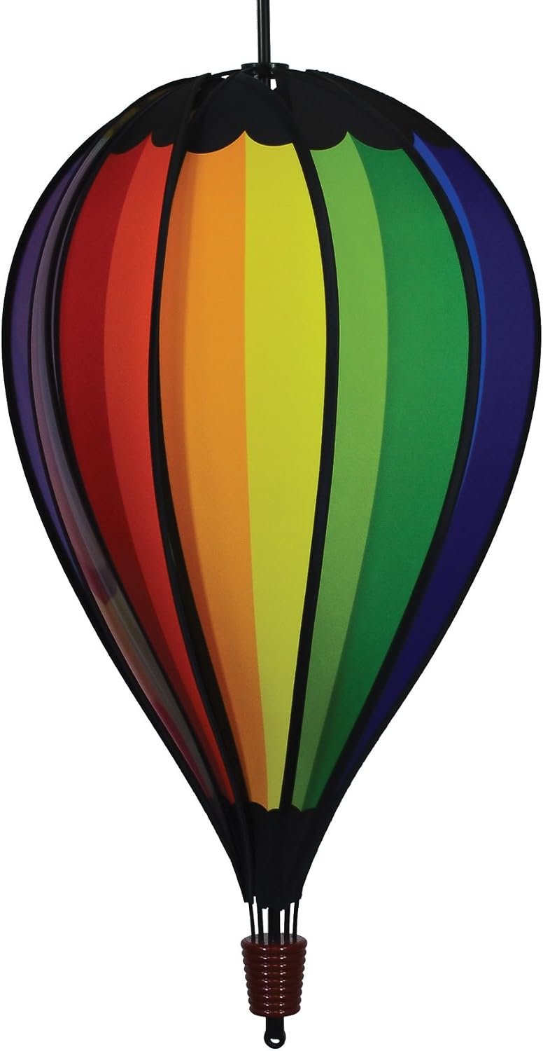 In the Breeze 0999 Rainbow Spectrum Hot Air 10-Panel Hanging, Spinning Balloon Decoration, 25″,999