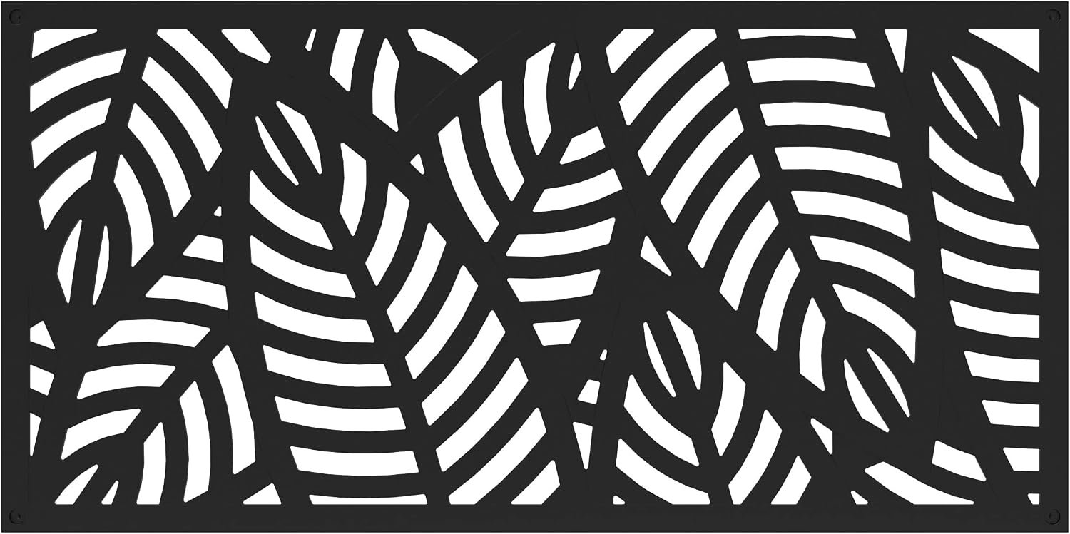 2’x4′ Sanibel Decorative Screen, Black