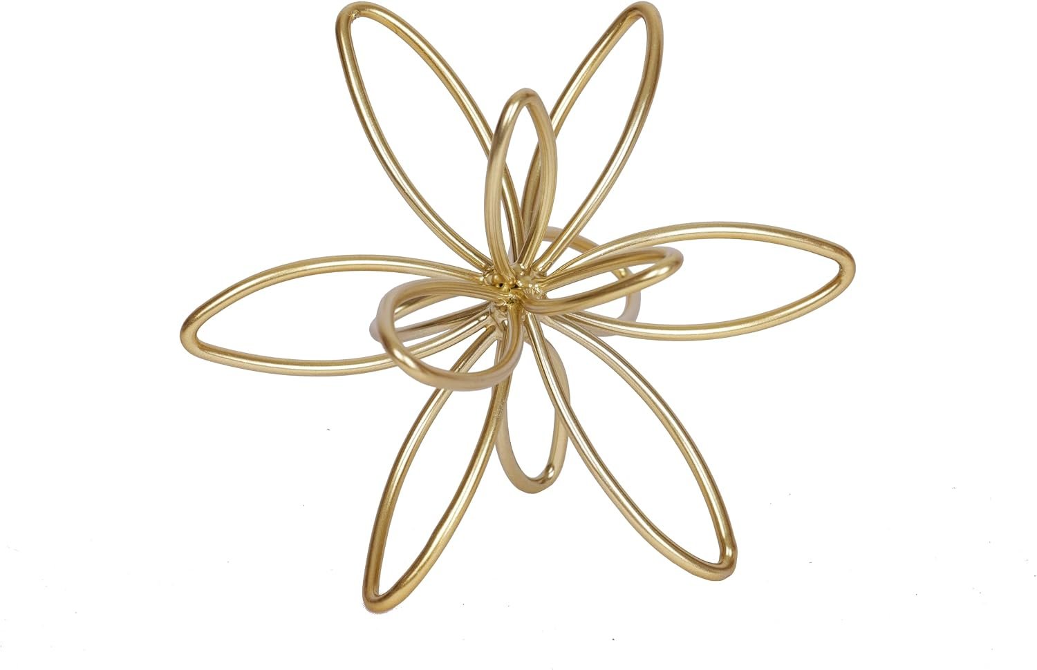 Gold Metal Sculpture Decoration Geometric Sphere Decor Modern Abstract Cube Figurine Ball Statue Centerpiece for Home Decor Accent Living Room Office Shelf Bookshelf Tabletop Decorative
