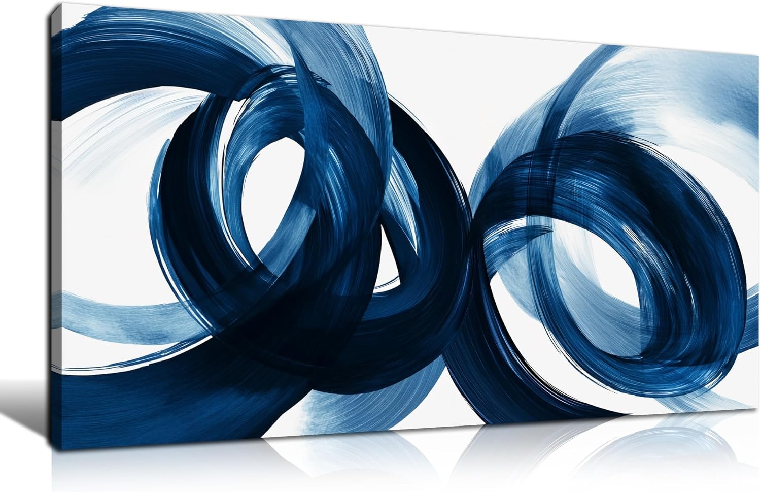 MXUNYZ Blue Abstract Canvas Wall Art Bedroom Modern Minimalist Wall Decor | 20 x 40 Inches Wall Painting for Living Room,Hallway Home Office Abstract Canvas Art,Teen Room Decor