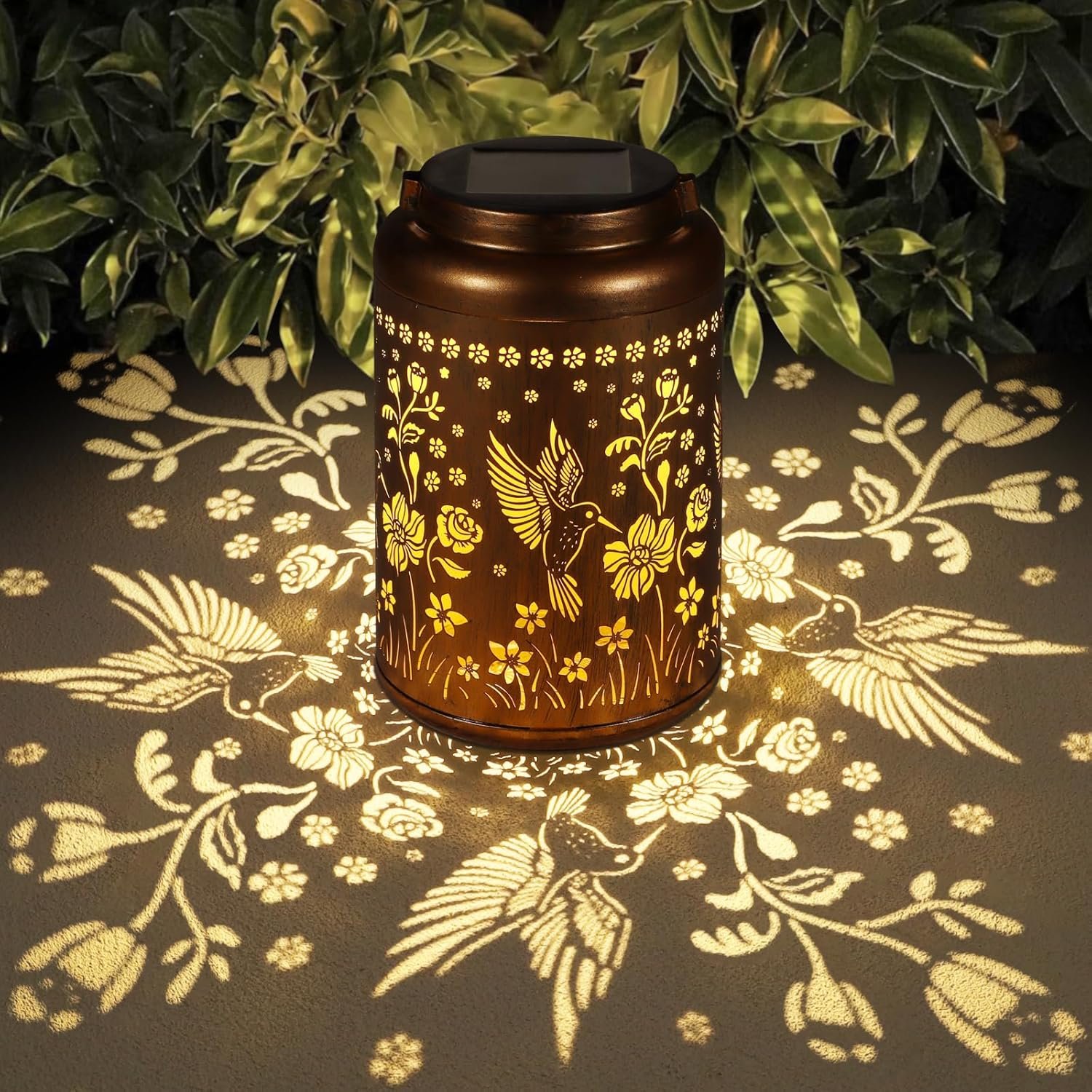 Solar Lanterns Outdoor Waterproof Hummingbird Garden Decor Gifts for Women Mom Grandma Hanging Solar Lights Metal Solar Decoration Outside for Yard, Patio, Backyard, Porch | Hanging Solar Lights Gifts for Mom Grandma Metal Solar Decoration Outside for Yard, Patio, Backyard, Porch