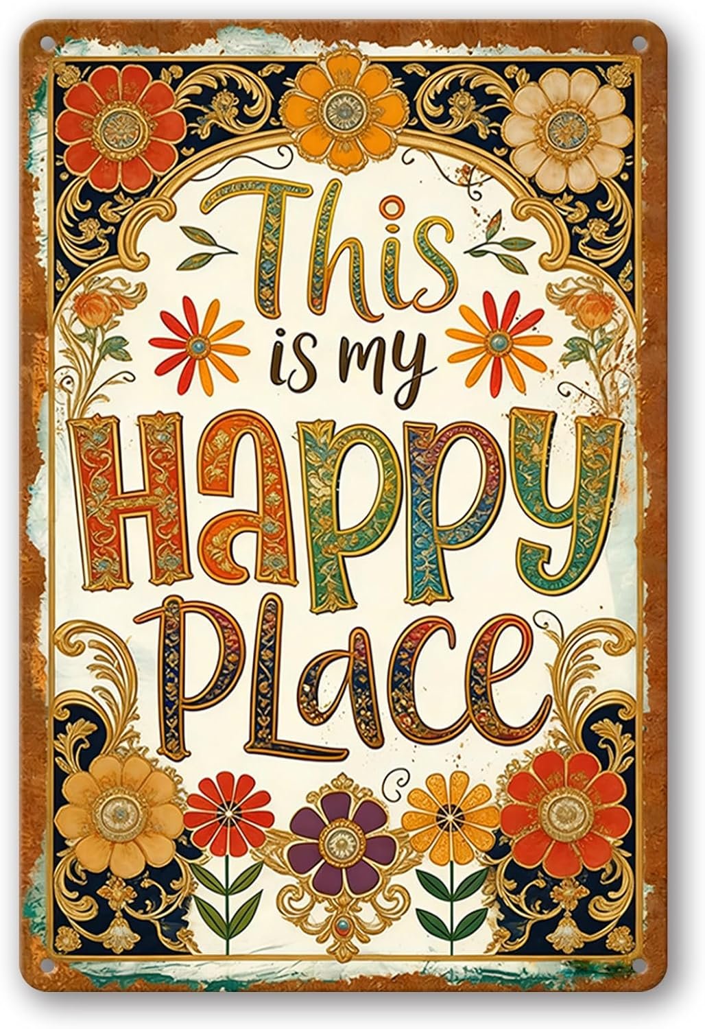 Funny Garden Metal Signs, Vintage Outdoor Wall Decor 8×12 Inch