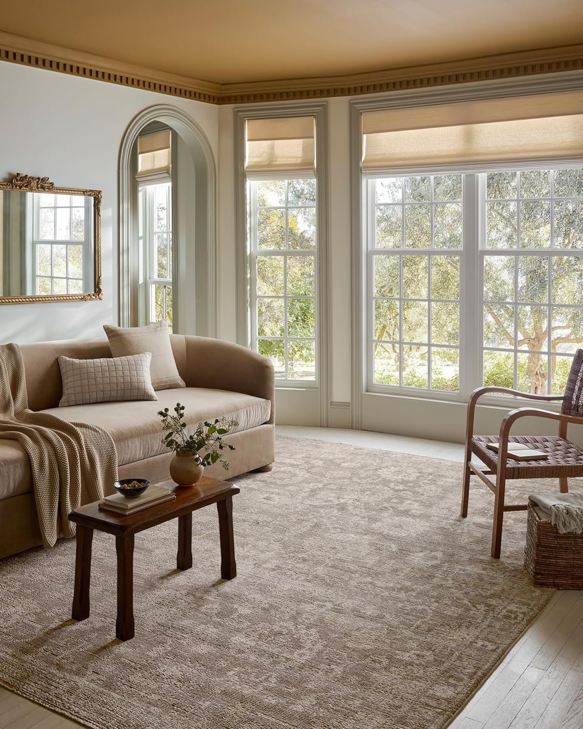 Loloi Magnolia Home Pace Taupe/Wheat 7′-10″ x 10′ Area Rug | Magnolia Home by Joanna Gaines PAC-03 Approx. 8×10 Grey Living room Dining room Bedroom, Vintage Inspired, Neutral, Area Rug