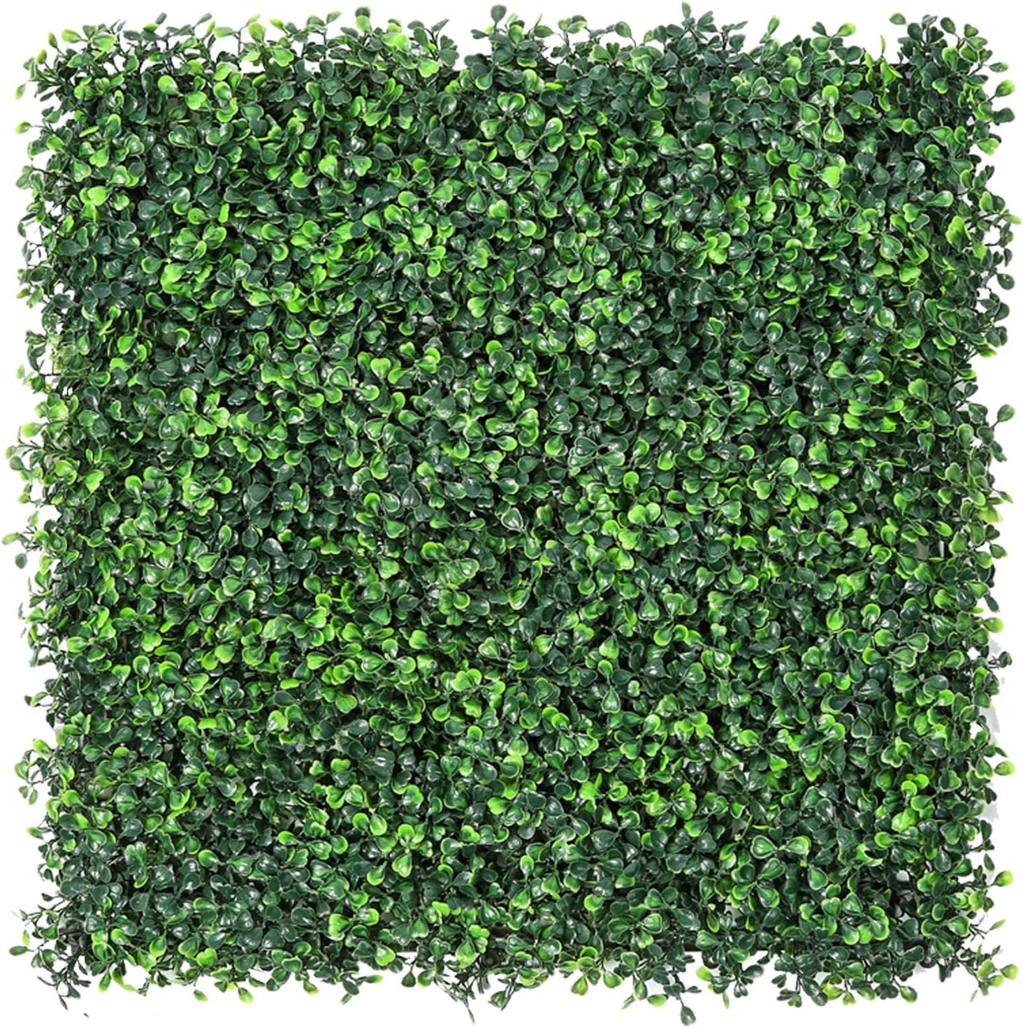 Sunnyglade 12 Pieces 20″x 20″ Artificial Boxwood Panels Topiary Hedge Plant | Boxwood Panels Privacy Hedge Screen Sun Protected Suitable for Outdoor, Indoor, Garden, Fence, Backyard and Decor
